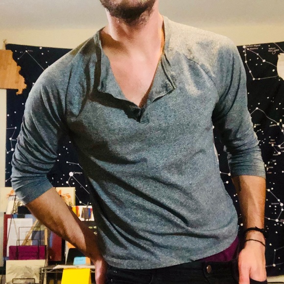 H&M Other - Gray H&M Henley Shirt